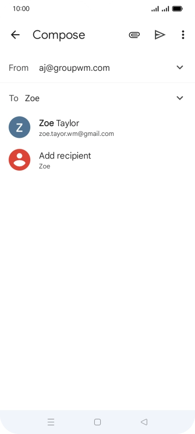 Press the required contact.