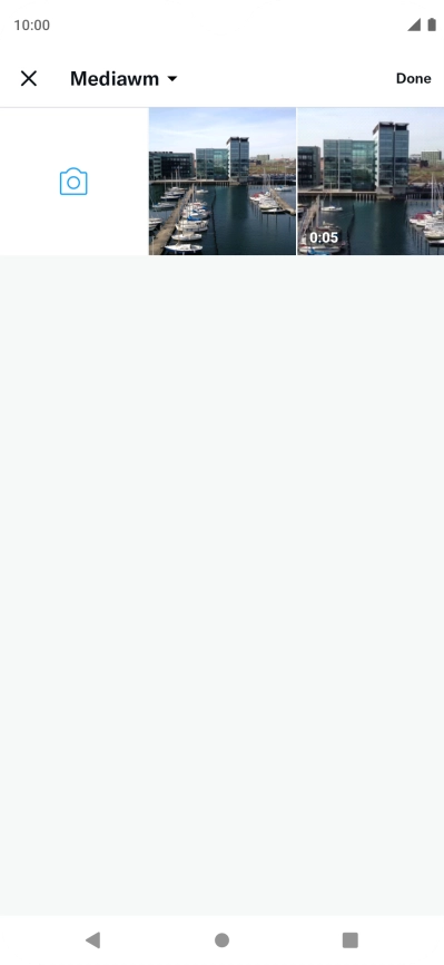 Press the required picture or video clip.