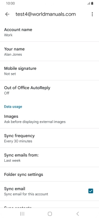 Press Account name and key in the required name. Press Account name and key in the required name.