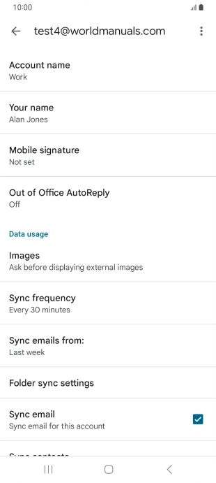 Press Account name and key in the required name. Press Account name and key in the required name.