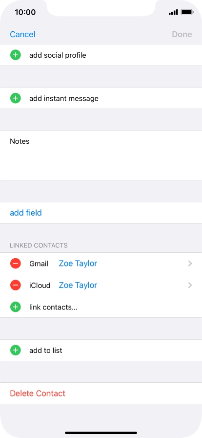Press link contacts....