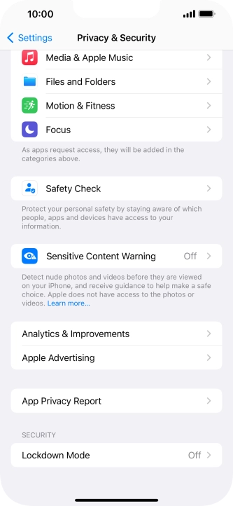 Press App Privacy Report.