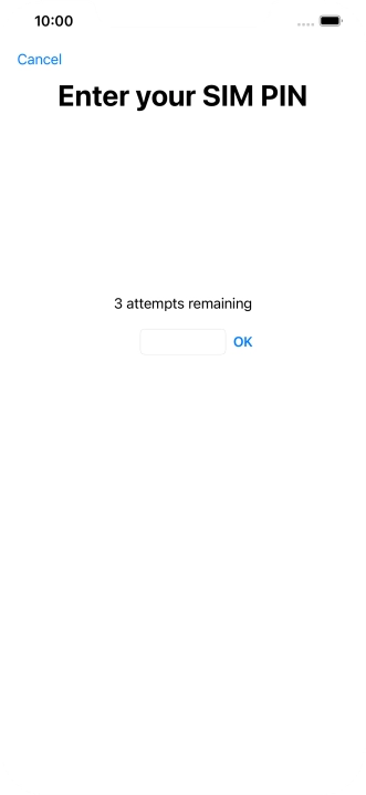 If your SIM is locked, key in your PIN and press OK.