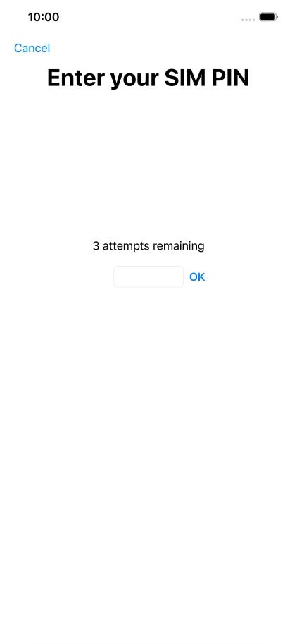 If your SIM is locked, key in your PIN and press OK.