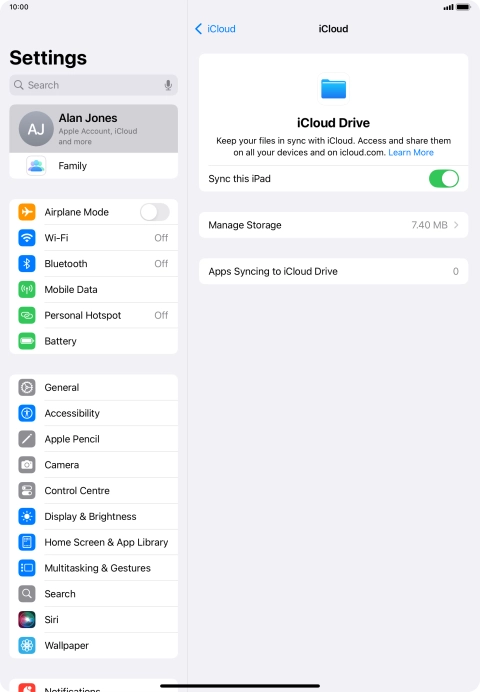 Press the indicator next to 