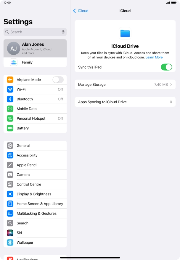 Press the indicator next to 