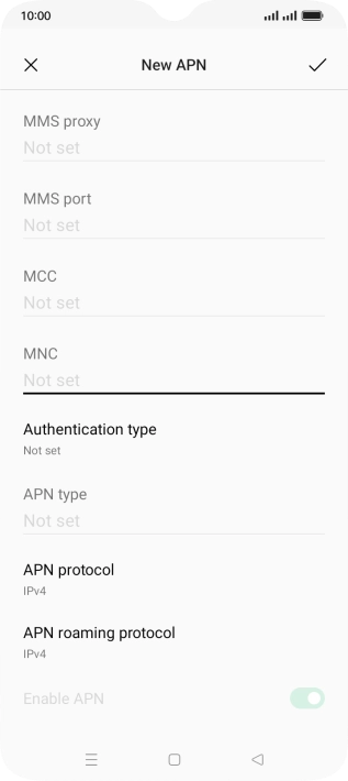 Press Authentication type.
