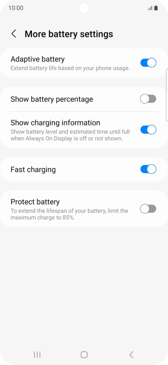 Press the indicator next to 