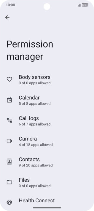 Press the required category. Press the required category.
