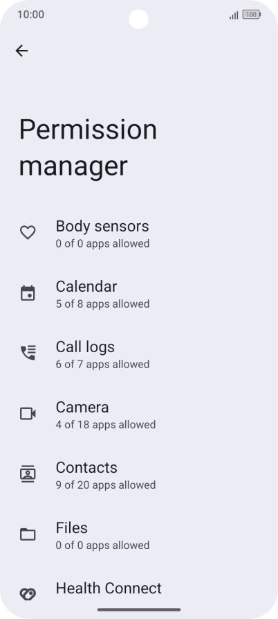 Press the required category. Press the required category.