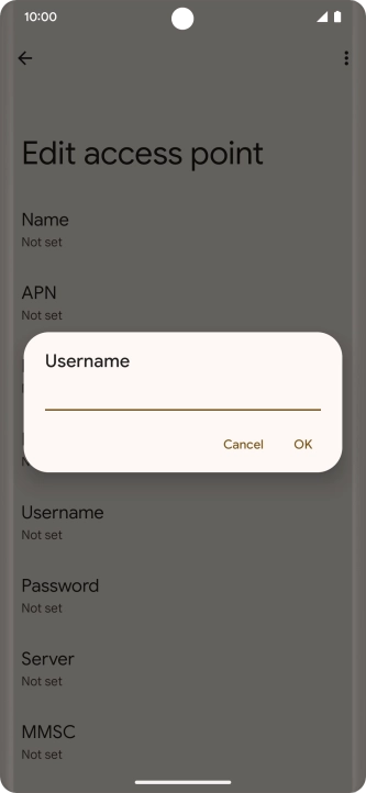 Key in wap and press OK. Key in wap and press OK.