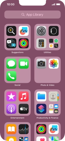 Press the required app.