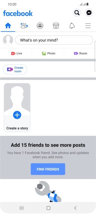 Press the text input field.