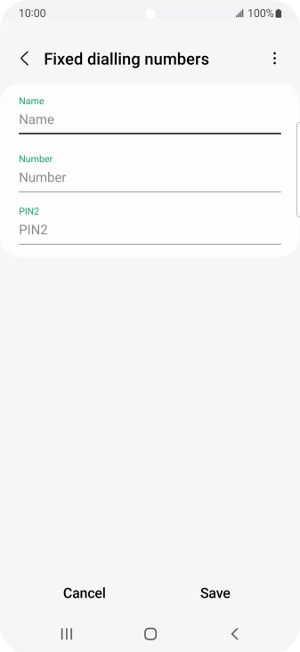 Press Name and key in the required name.