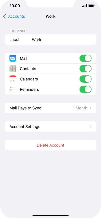 Press Delete Account.