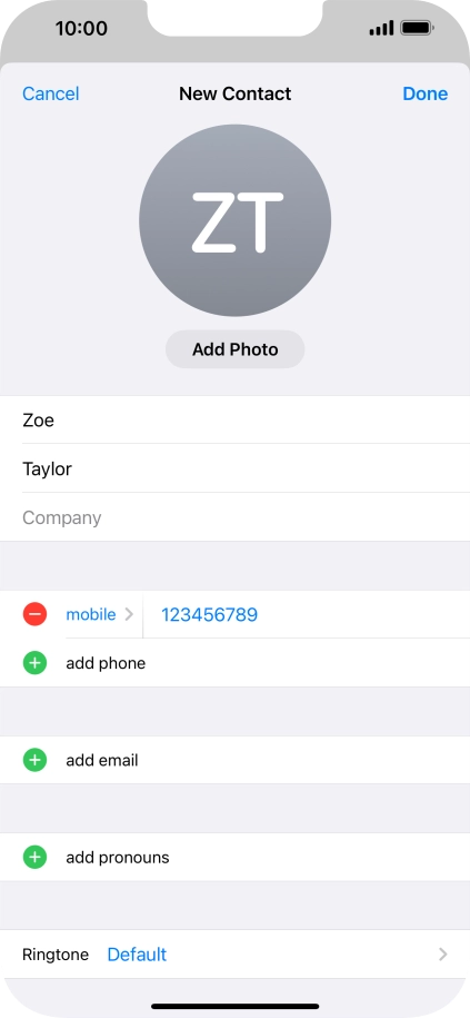Press Done. Press Done.