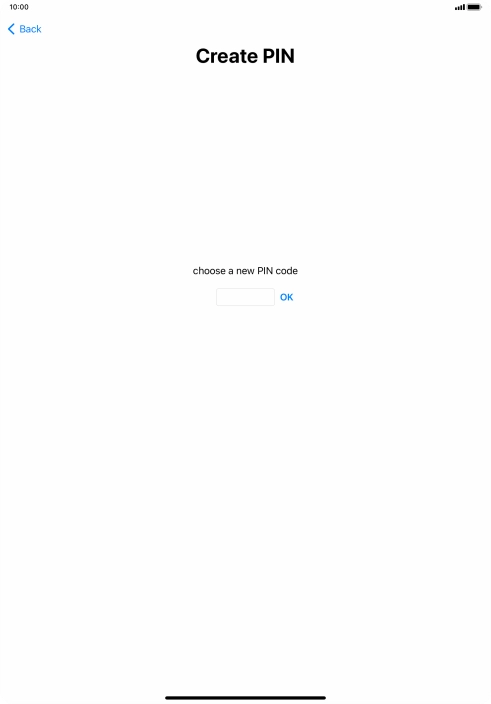 Key in a new four-digit PIN and press OK.