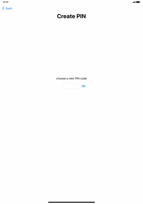 Key in a new four-digit PIN and press OK.