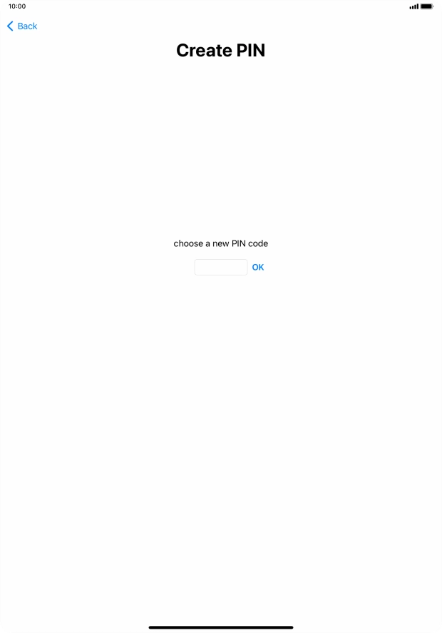 Key in a new four-digit PIN and press OK.