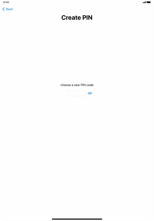 Key in a new four-digit PIN and press OK.