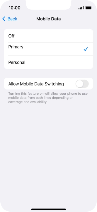 Press the required price plan.