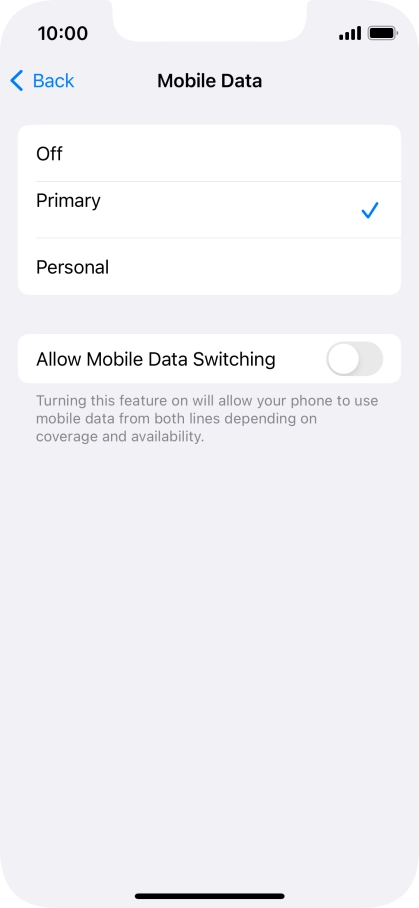 Press the required price plan.
