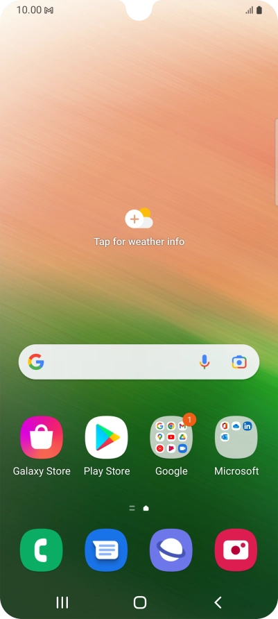 The email message icon shows that you've received a new email message.