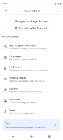 Press Hey Google & Voice Match.