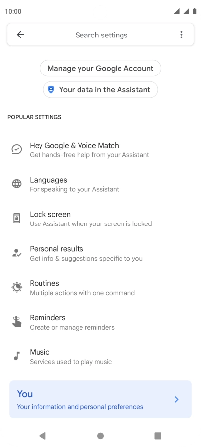 Press Hey Google & Voice Match.