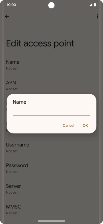 Key in Vodafone MMS and press OK. Key in Vodafone MMS and press OK.