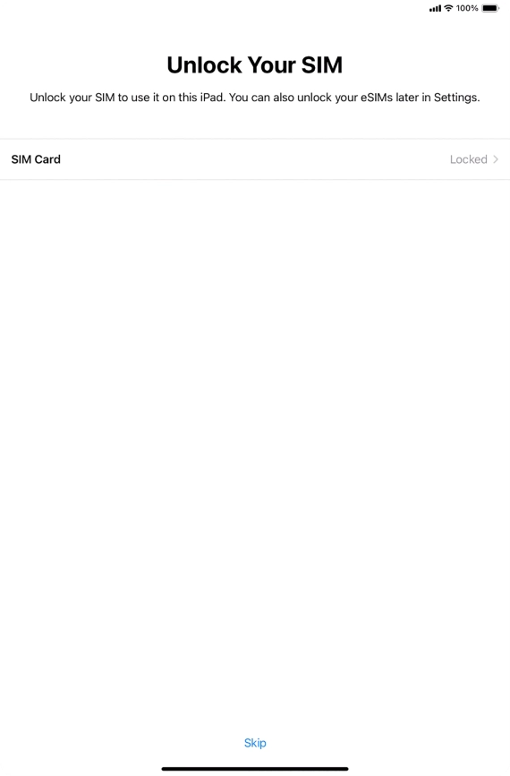 Press SIM Card. Press SIM Card.