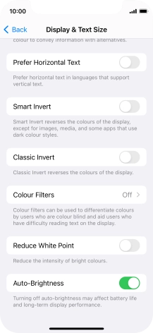 Press the indicator next to 