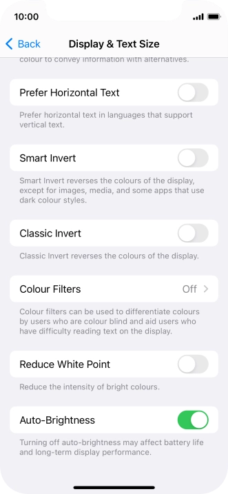 Press the indicator next to 