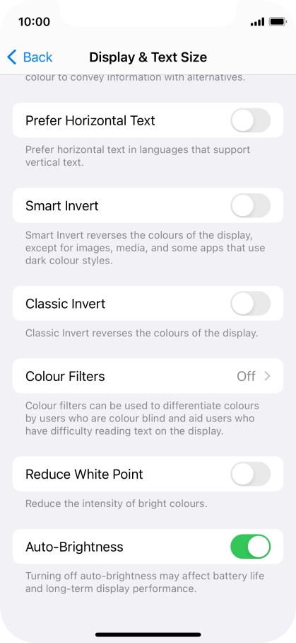 Press the indicator next to 