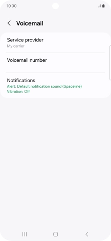 Press Voicemail number.