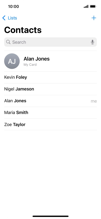 Press the new contact icon.