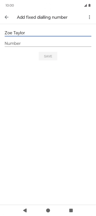 Press Number and key in the required phone number.