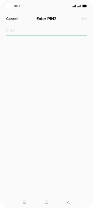 Press PIN 2 and key in your PIN2. The default PIN2 is 1111. Press PIN 2 and key in your PIN2. The default PIN2 is 1111.