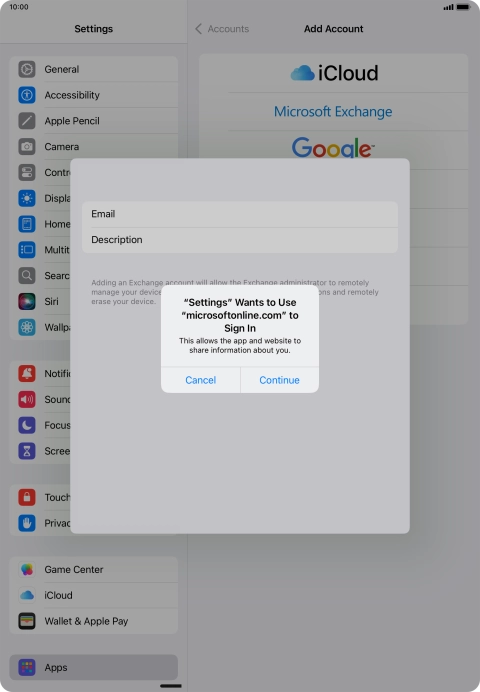 Press Continue. Press Continue.