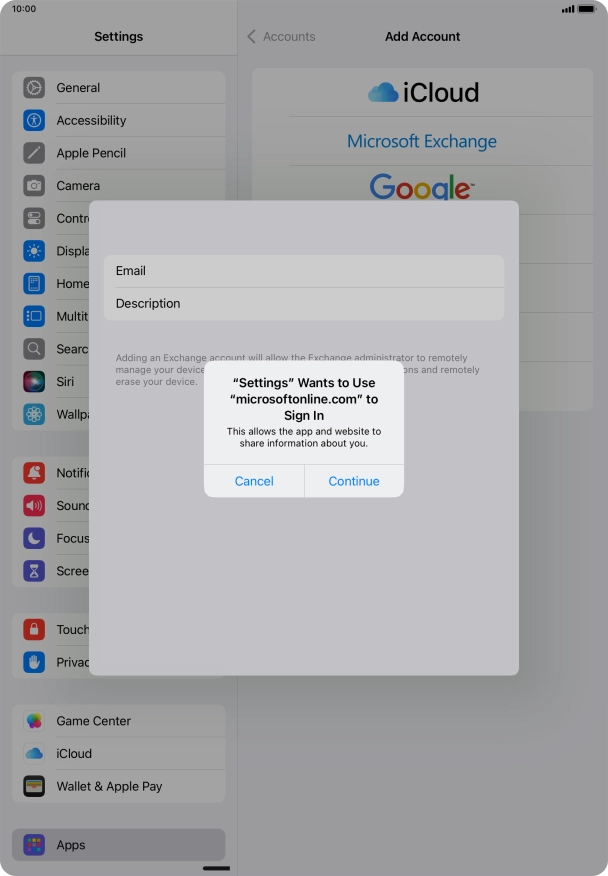 Press Continue. Press Continue.