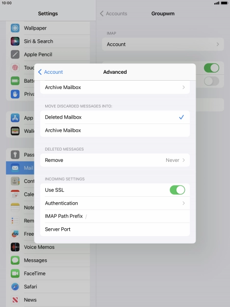 Press Authentication.