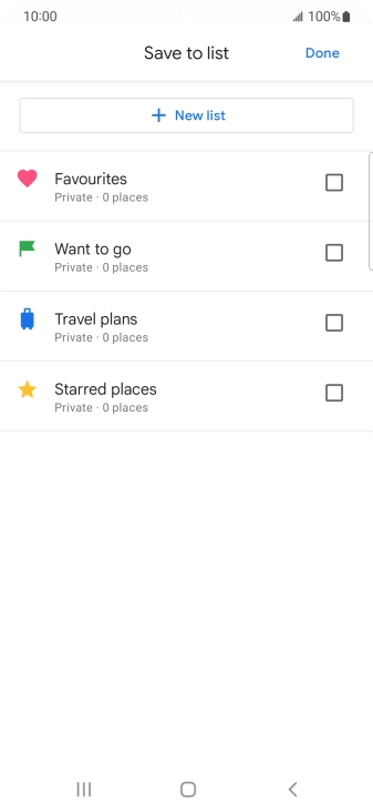 Press the required setting.