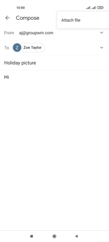 Press Attach file and go to the required folder.