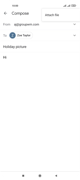 Press Attach file and go to the required folder.