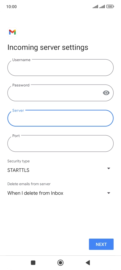 Press the field below 