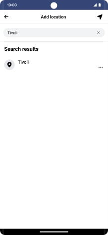 Press the required location.