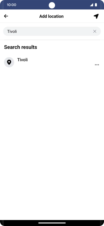 Press the required location.