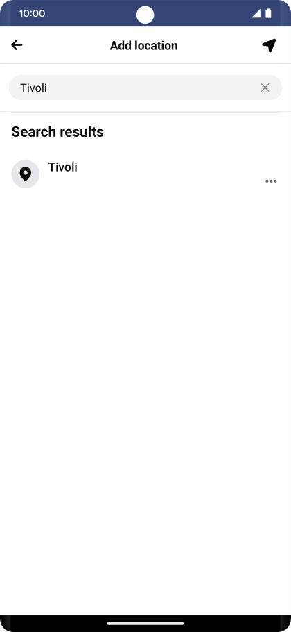 Press the required location.