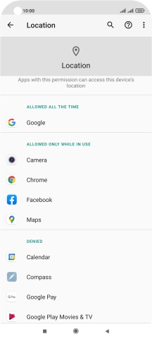 Press the required app.