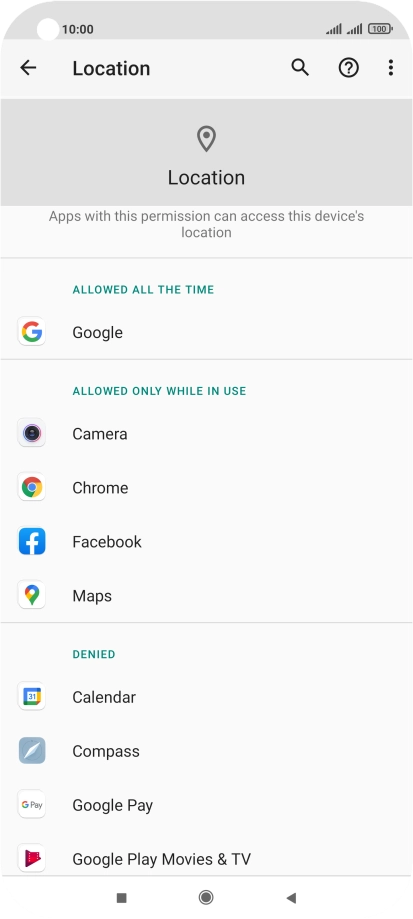 Press the required app.